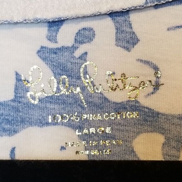 Lilly Pulitzer L Christie Dress Tusk In Sun Bay Blue Elephant Print Jersey Beach - Picture 5 of 9